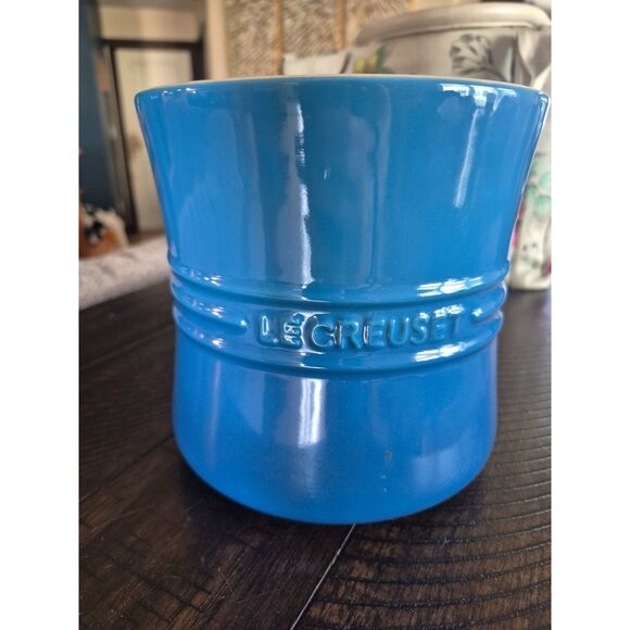 Le Creuset Blue Stoneware Small Utensil Holder - Picture 5 of 5